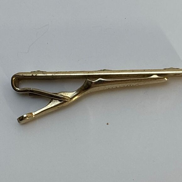 Vintage SWANK gold tone tie tack bar & cufflinks new orleans saints Fleur de Lis - Picture 5 of 6